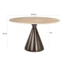 Richmond Eettafel Montgommery Beige Ø130cm