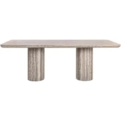Richmond Eettafel Nebula Grijs 225cm Faux Travertin