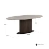 Richmond Eettafel Rasford Donkerbruin Ovaal 200cm