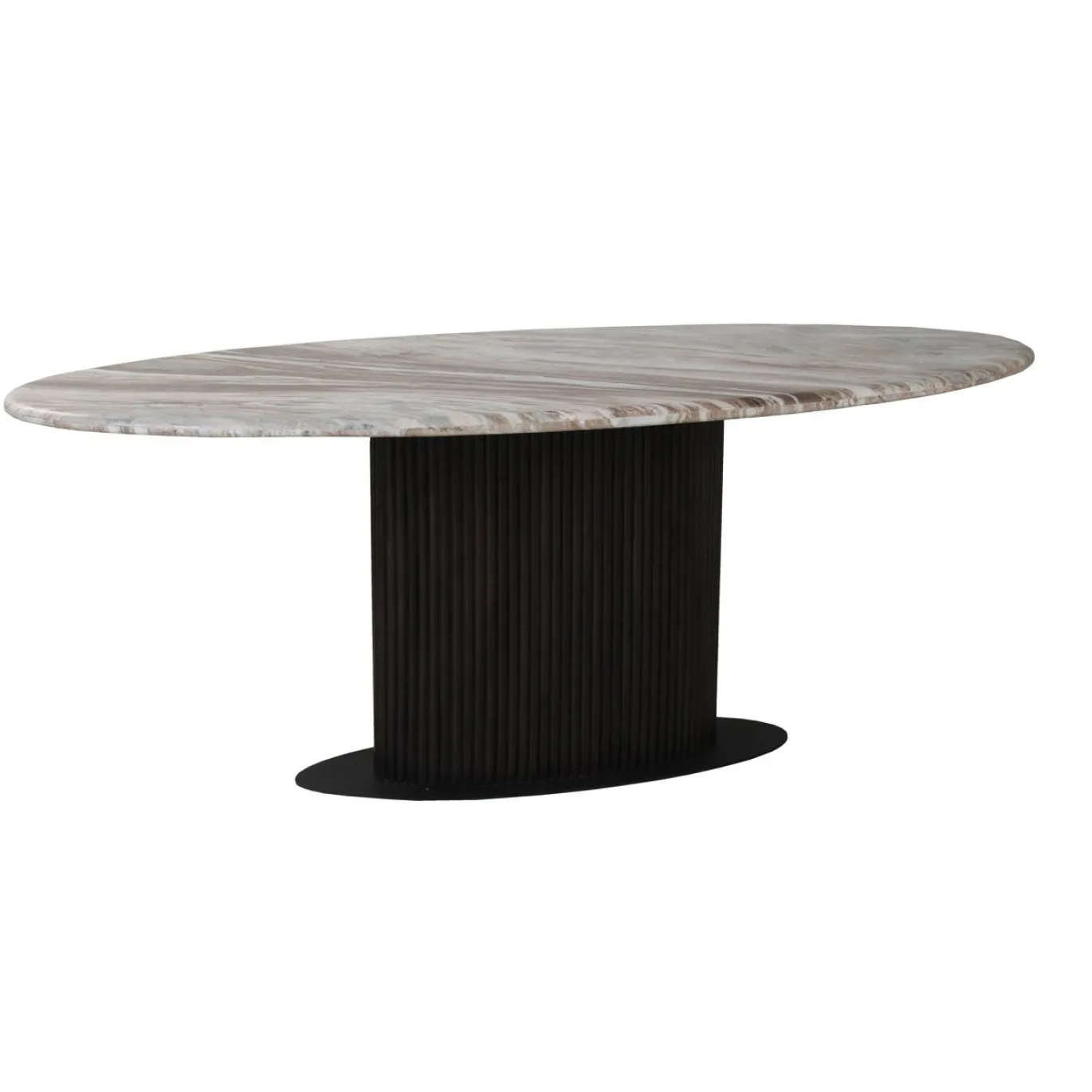 Richmond Eettafel Rasford Donkerbruin Ovaal 200cm