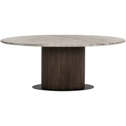 Richmond Eettafel Rasford Donkerbruin Ovaal 200cm