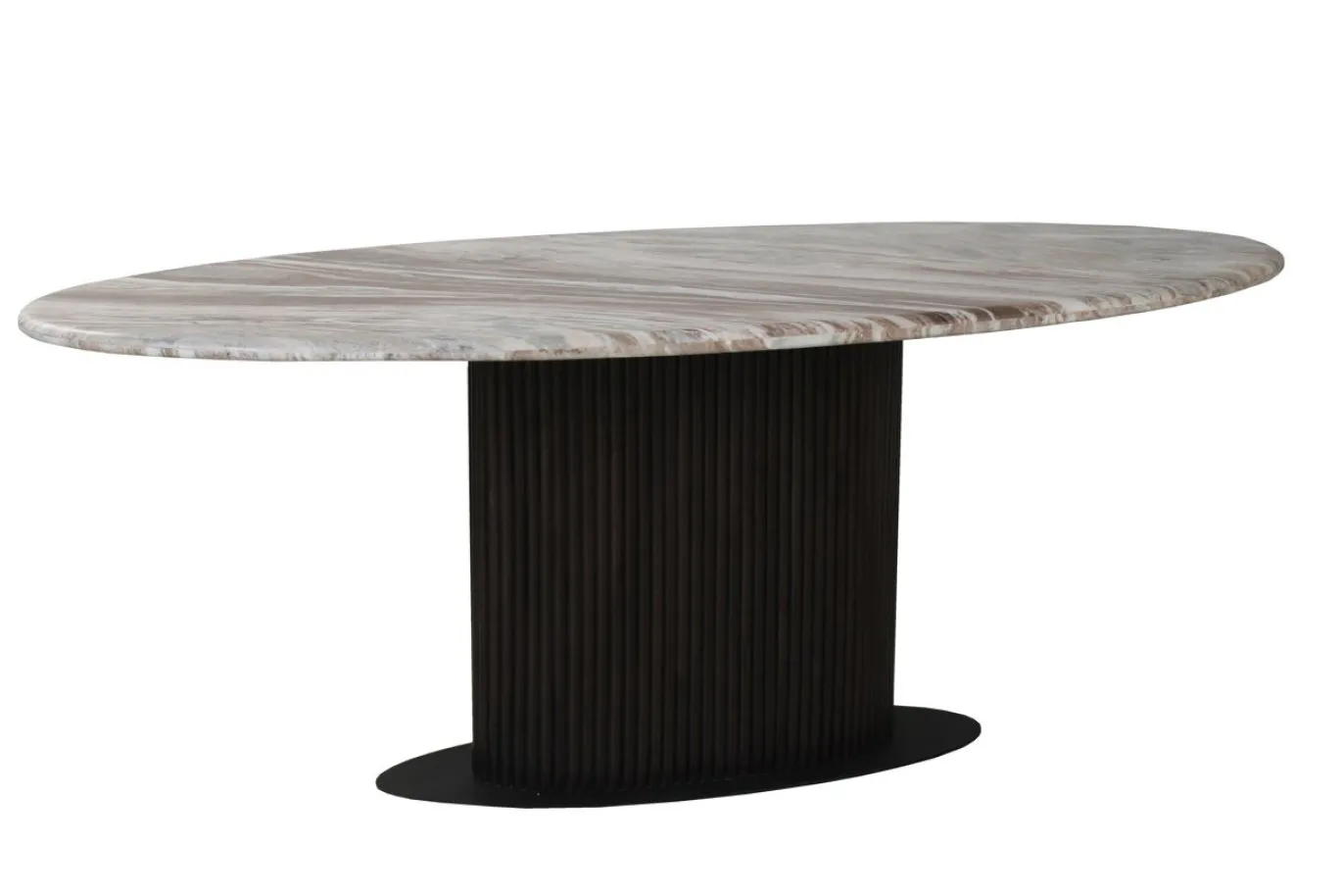Richmond Eettafel Rasford Donkerbruin Ovaal 200cm