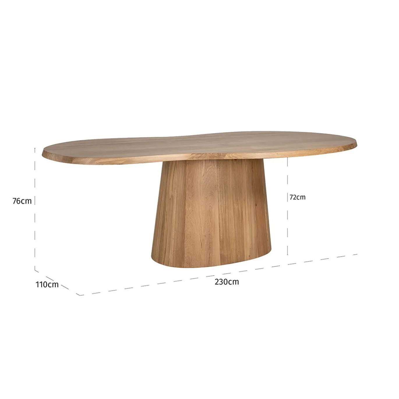 Richmond Eettafel Riva Eikenhout Naturel Organisch 230cm