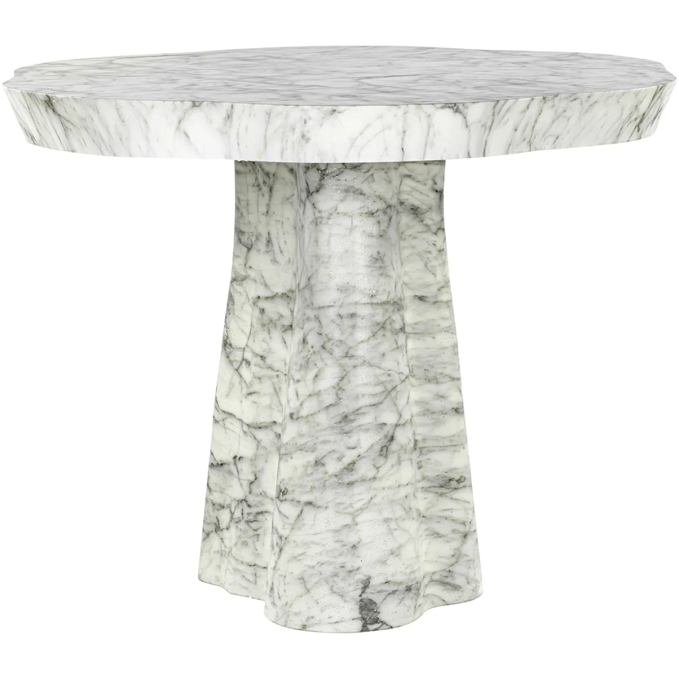 Richmond Eettafel Rockyard Faux Marmer Wit Ø100cm