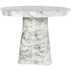 Richmond Eettafel Rockyard Faux Marmer Wit Ø100cm