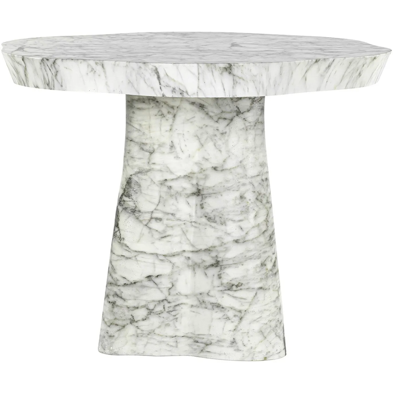 Richmond Eettafel Rockyard Faux Marmer Wit Ø100cm