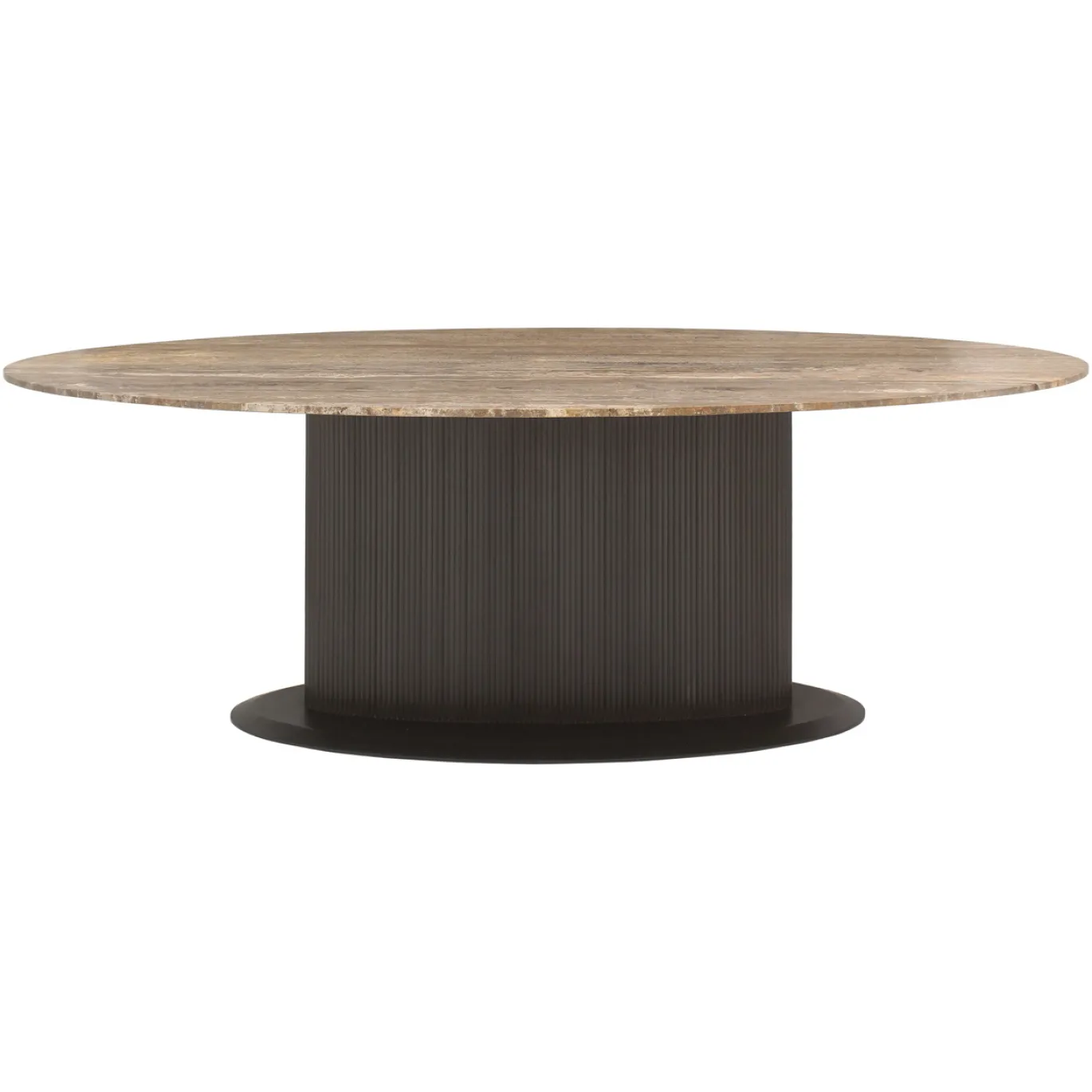 Richmond Eettafel Russo Travertin Ovaal 235cm Cilinderpoot