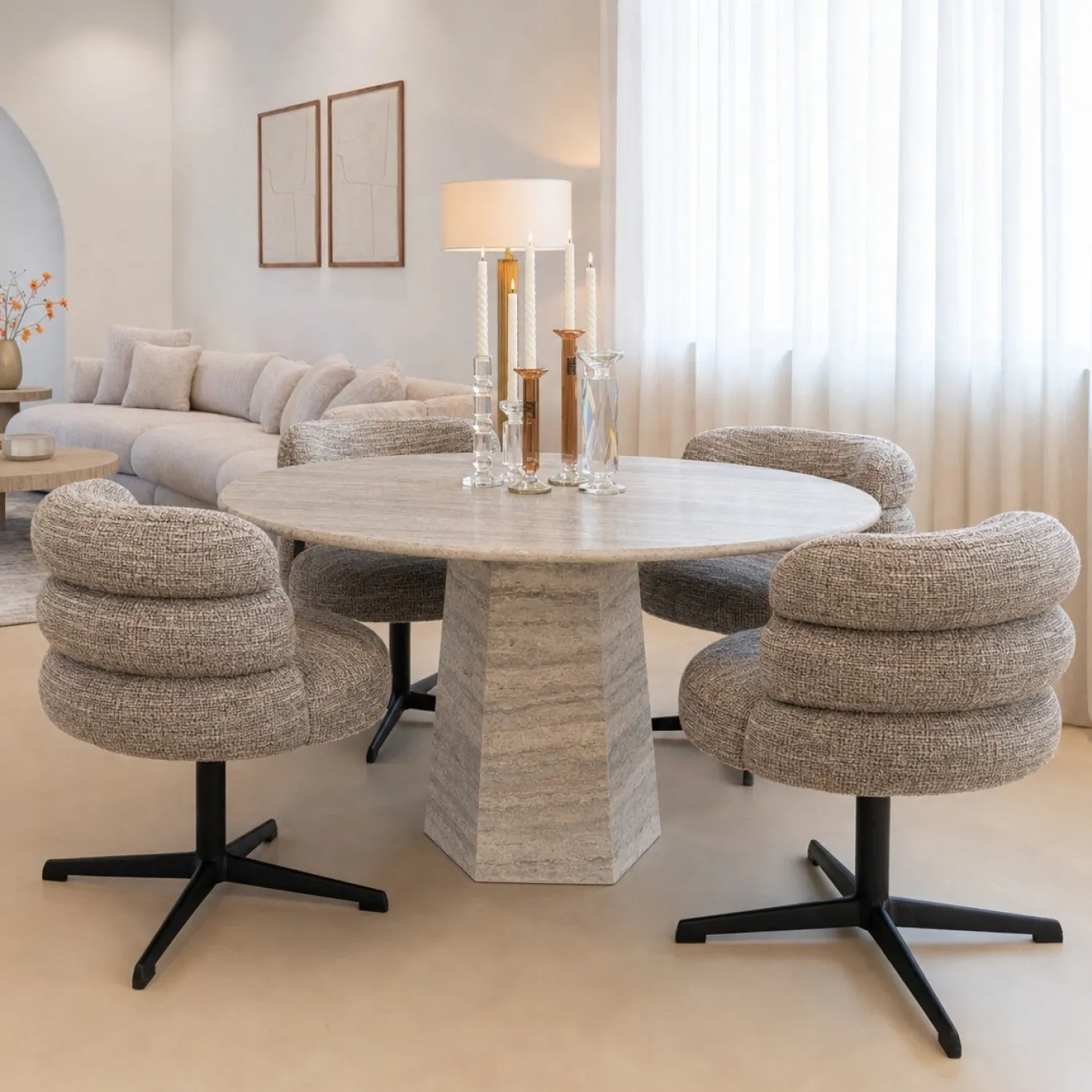 Richmond Eettafel Westin Grijs Ø135cm