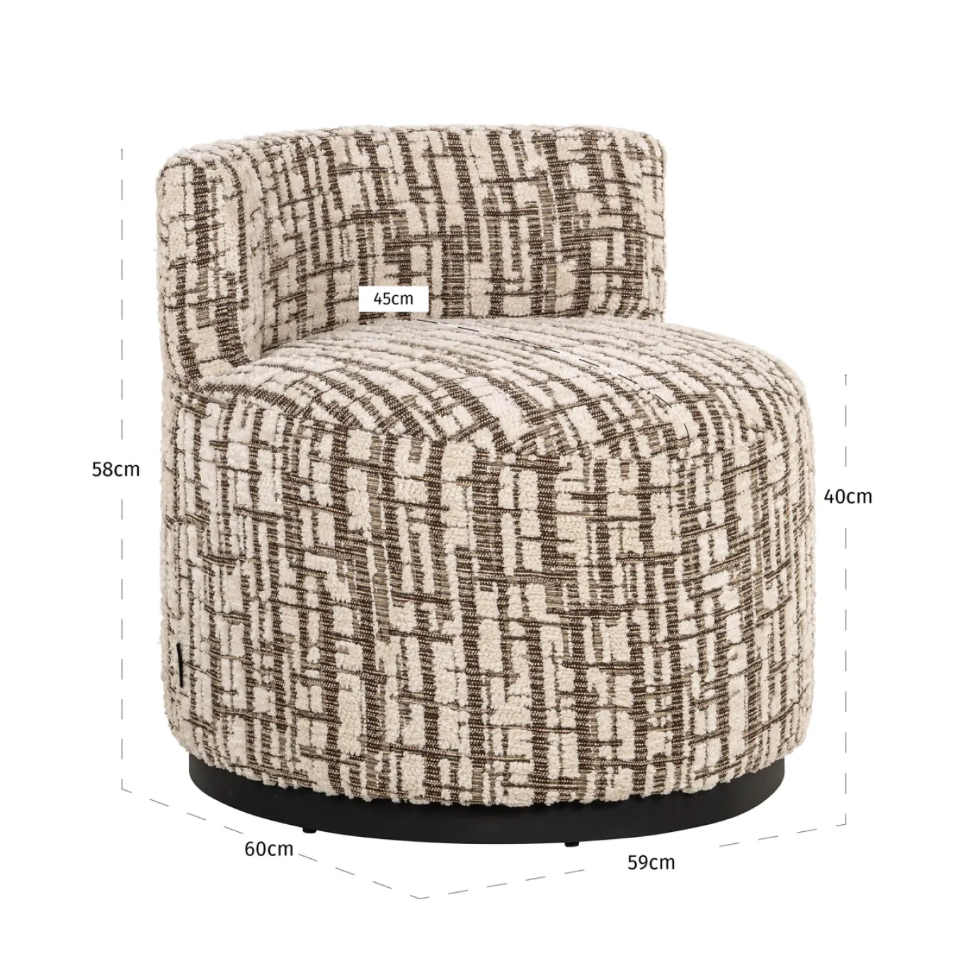 Richmond Fauteuil Franny Beige/Bruin Labyrint