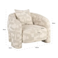 Richmond Fauteuil Tuscany Beige Graffic