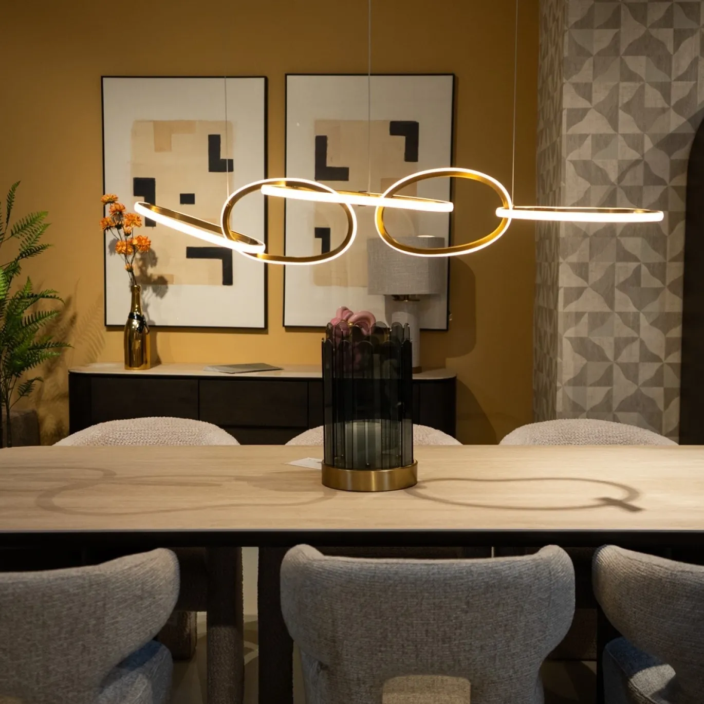 Richmond Hanglamp Flyn Brushed Goud