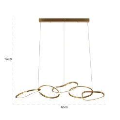 Richmond Hanglamp Flyn Brushed Goud