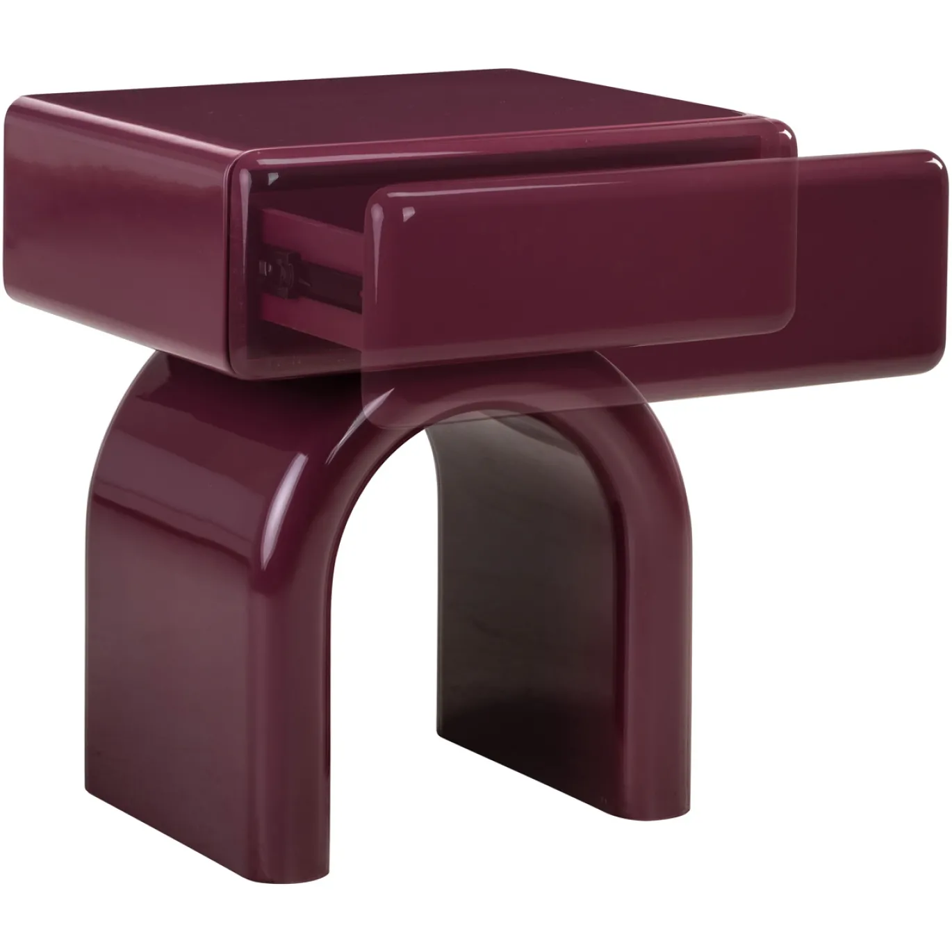 Richmond Nachtkastje Bennet Burgundy 1-Lade