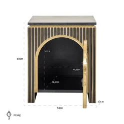 Richmond Nachtkastje Les Arcs 1-Deur Brass