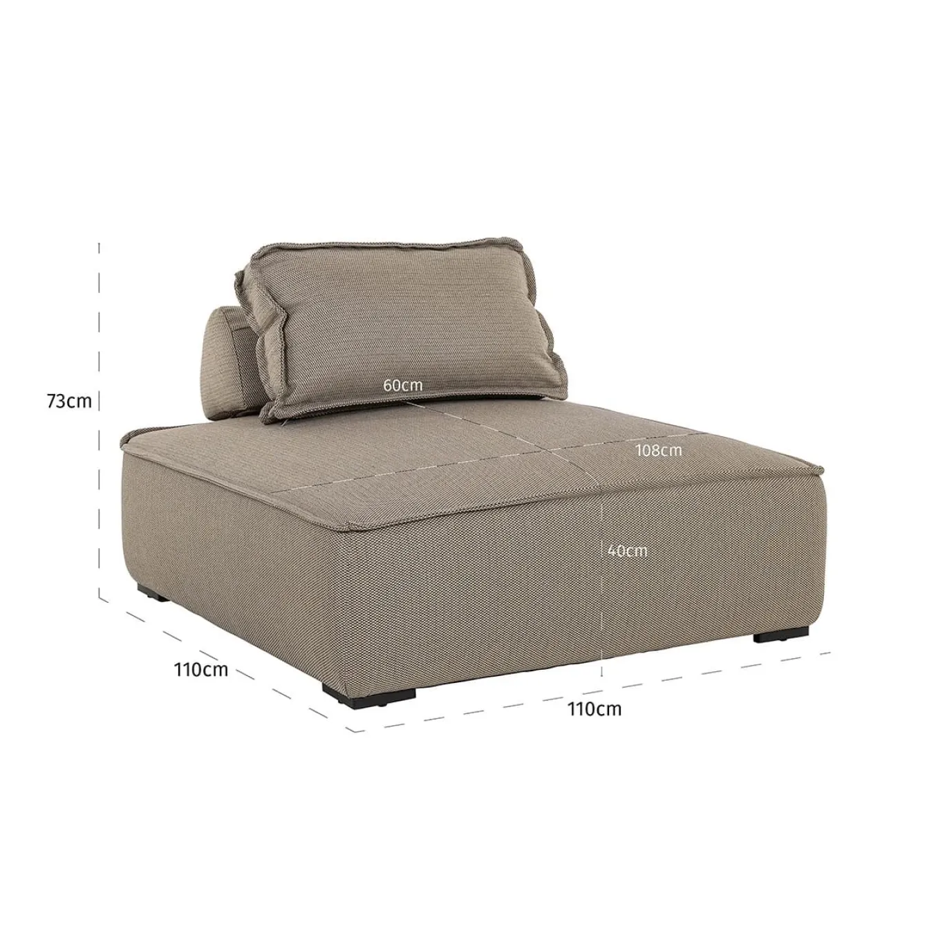 Richmond Outdoor Lounge Element Jondal Taupe