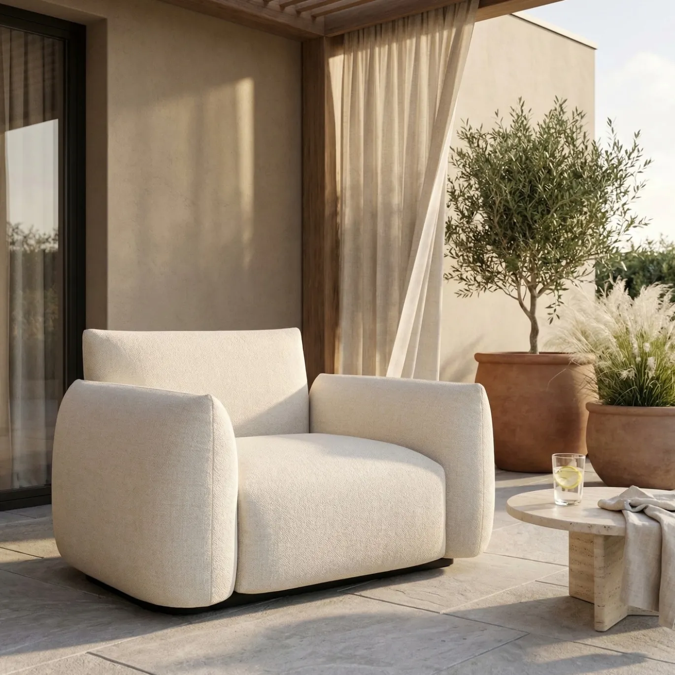 Richmond Outdoor Lounge Stoel Dawson Beige Alpine
