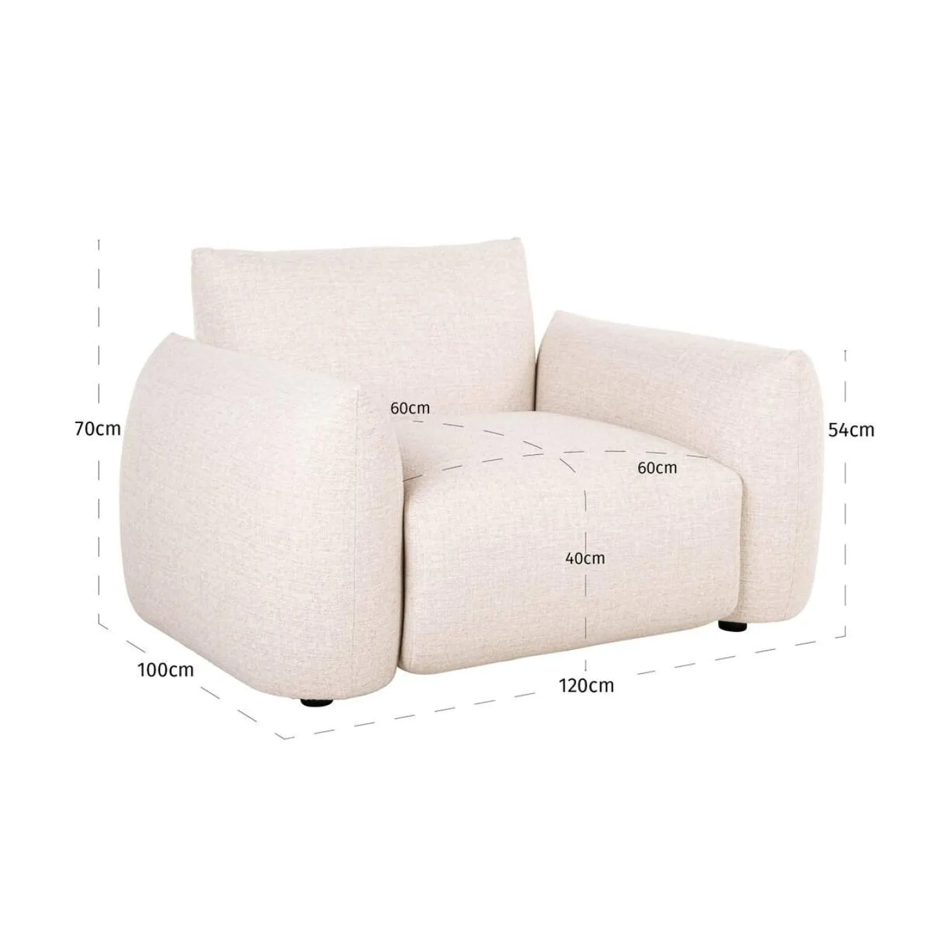 Richmond Outdoor Lounge Stoel Dawson Beige Alpine