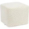 Richmond Poef & Voetenbank Ciela Beige Chevron