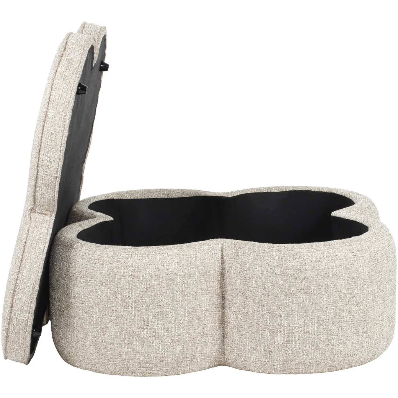 Richmond Poef & Voetenbank Corbeau Zand Tweed