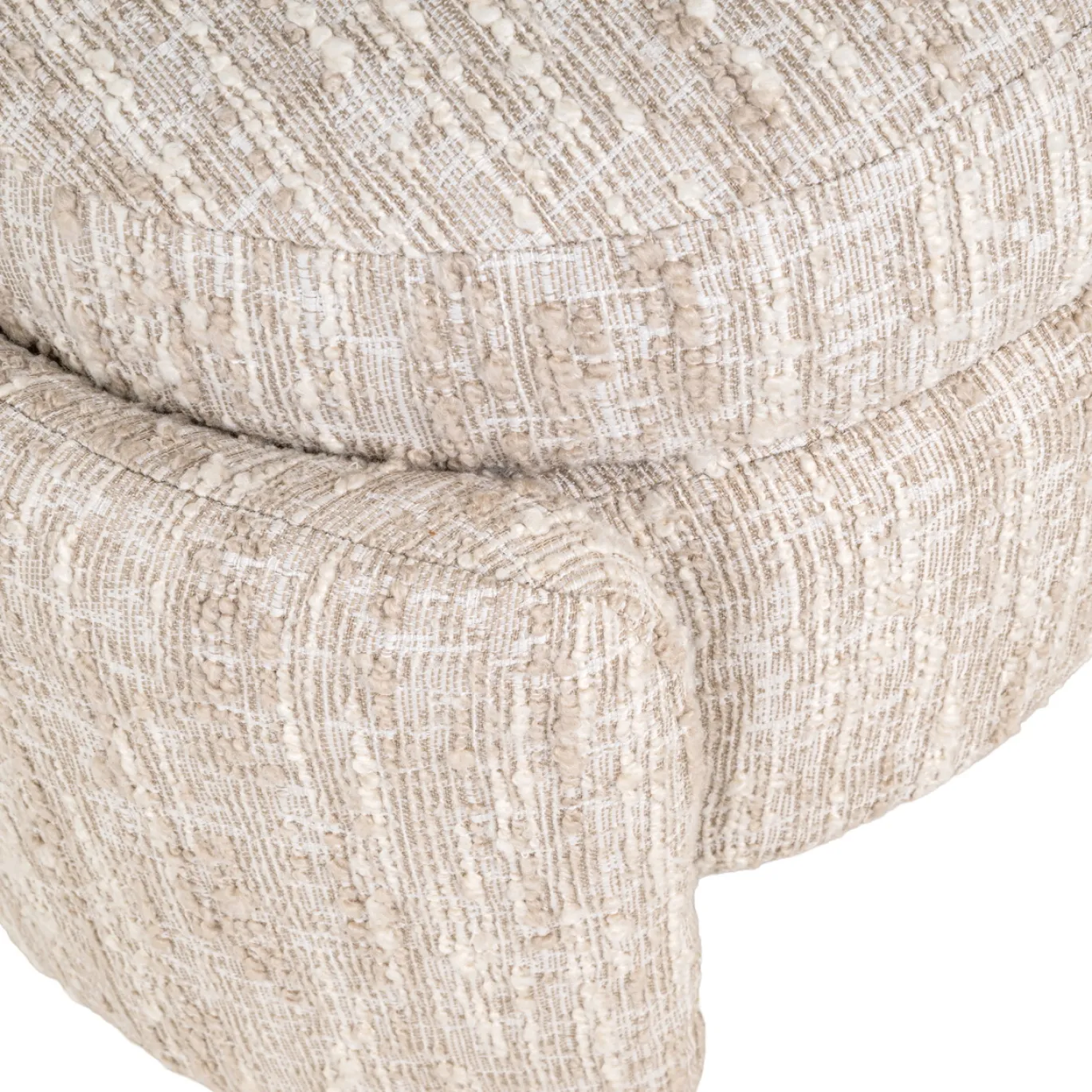 Richmond Poef & Voetenbank Cupid Beige Angora Met Opbergruimte