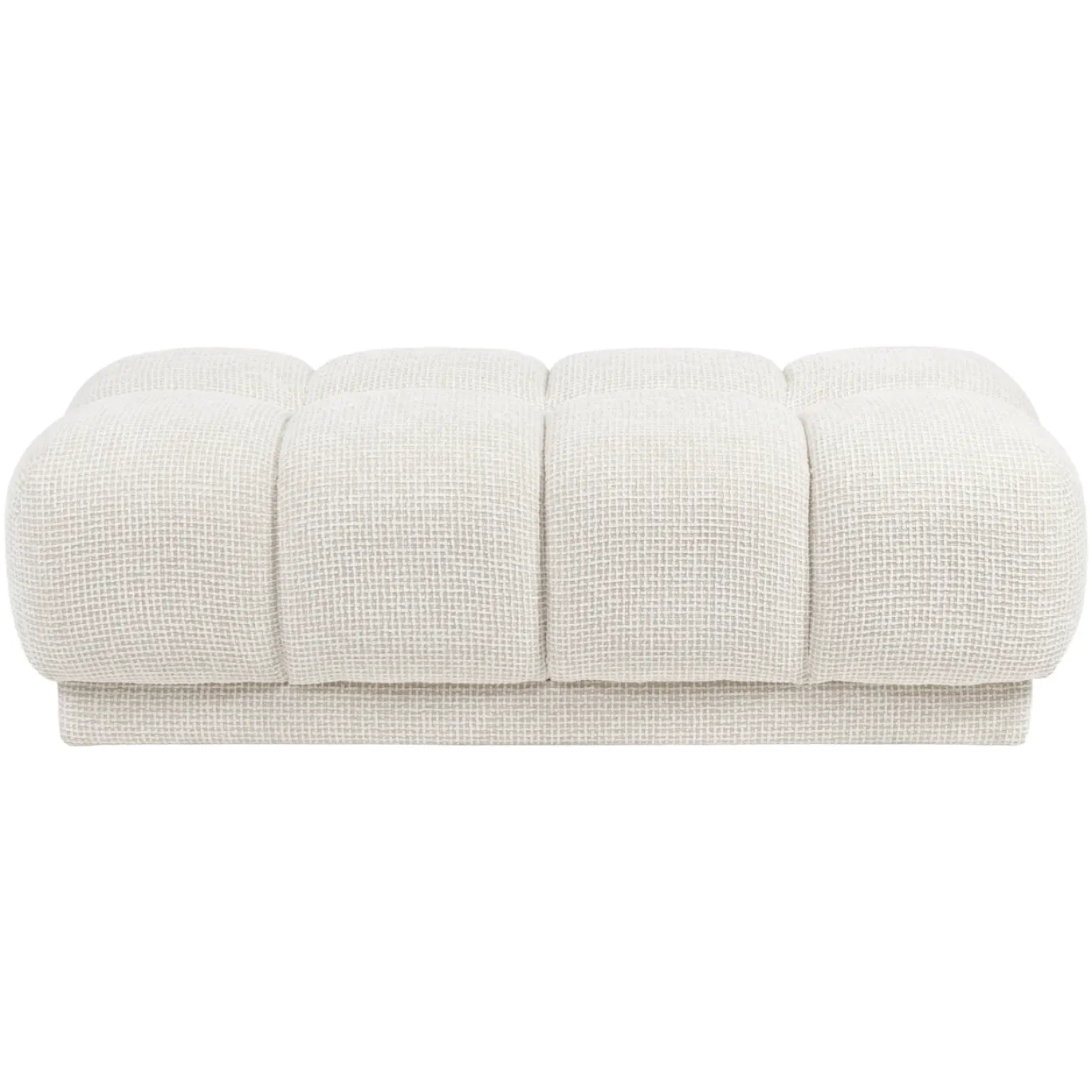 Richmond Poef & Voetenbank Noah Beige Blockweave