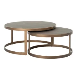 Richmond Salontafel Bloomingville Set Van 2 Rond Shagreen