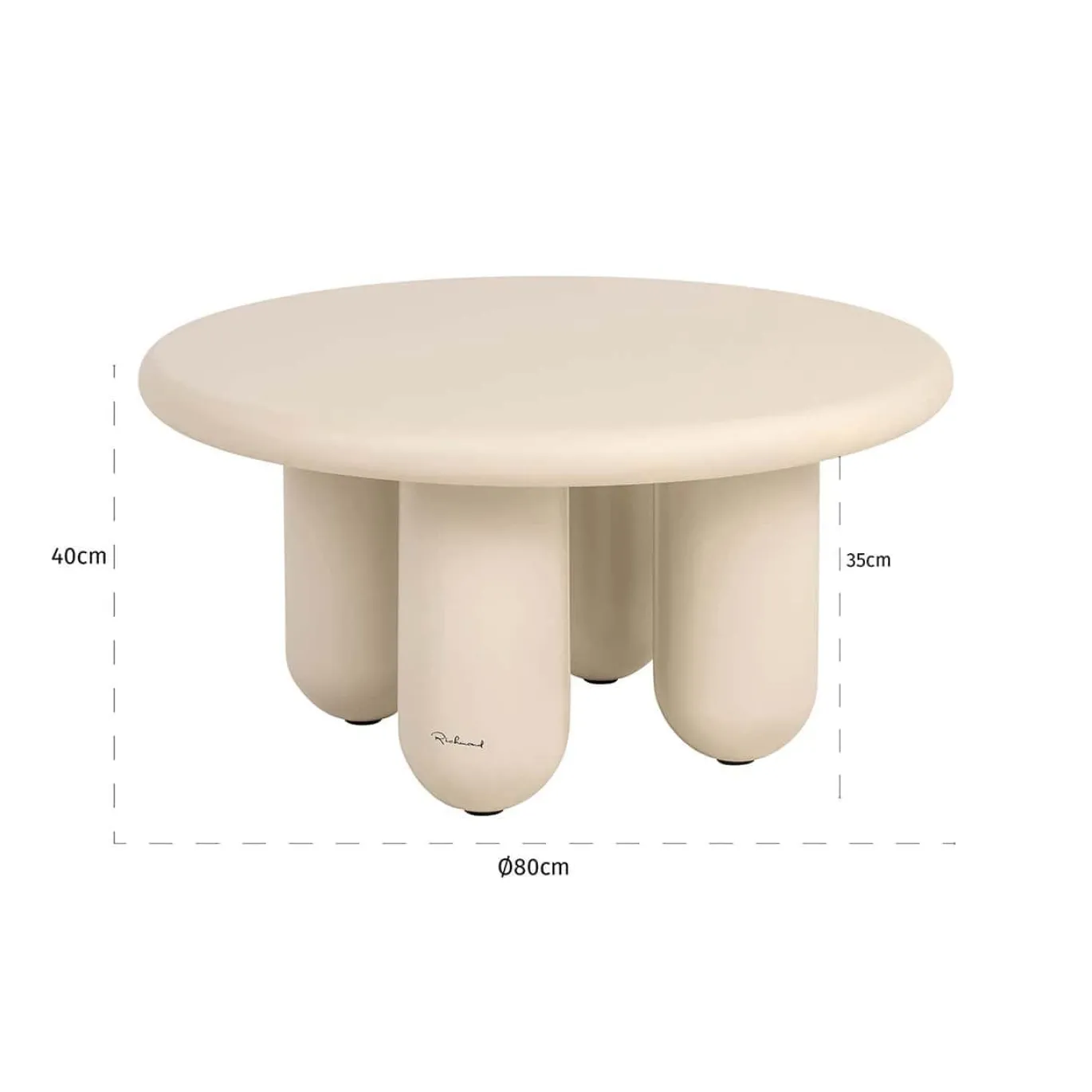 Richmond Salontafel Calma Beige Ø80cm