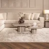 Richmond Salontafel Denizly Grijs Faux Travertin Set van 2