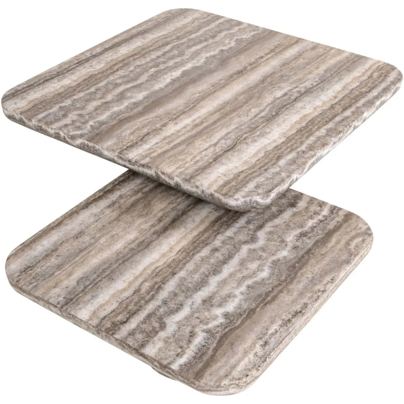 Richmond Salontafel Denizly Grijs Faux Travertin Set van 2
