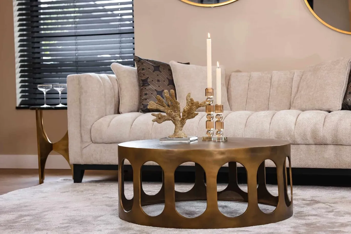 Richmond Salontafel Du Pont Brass Ø86cm