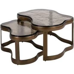 Richmond Salontafel Fairfield Brass Antique Set Van 2
