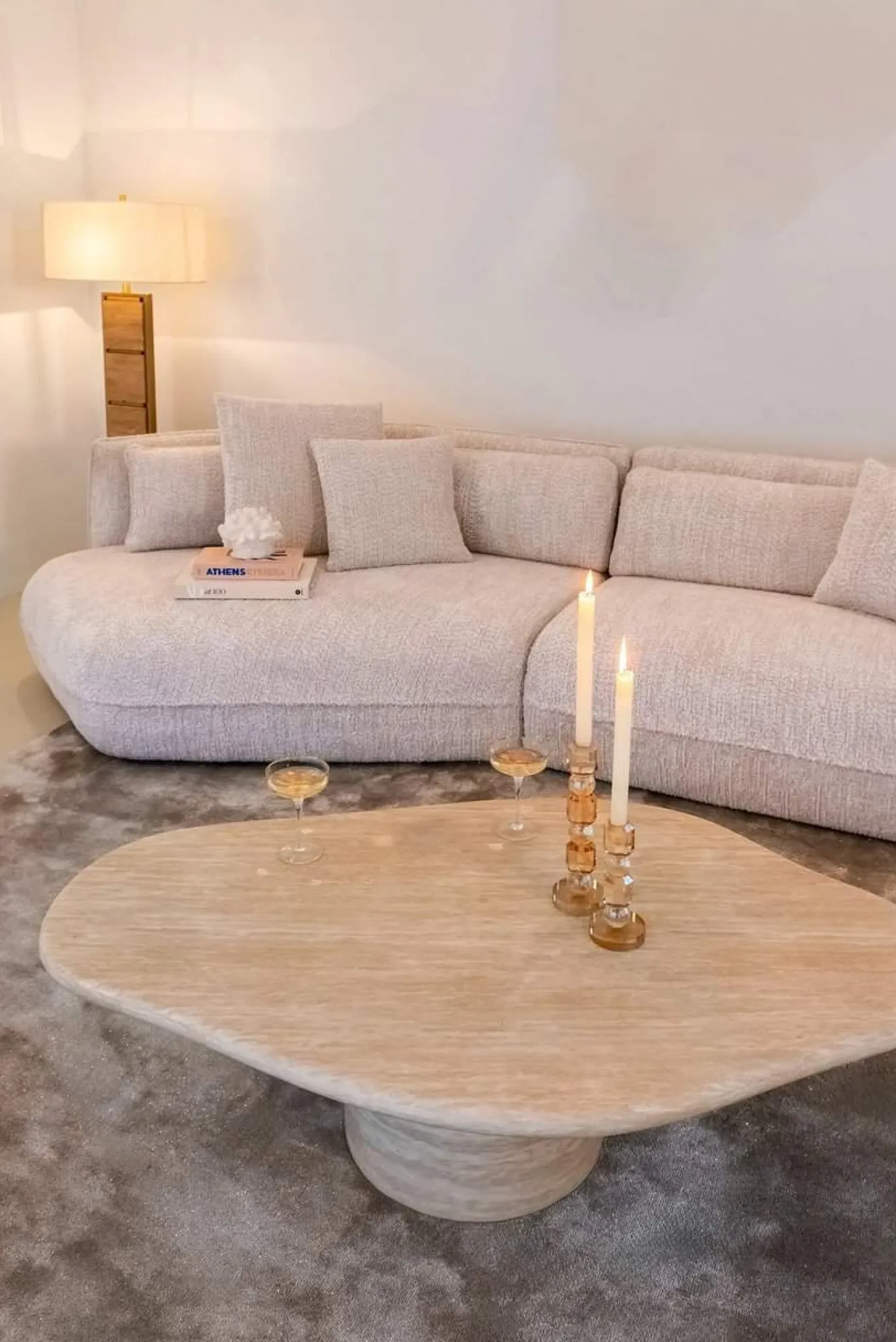 Richmond Salontafel Fictus Faux Travertin Beige 130cm