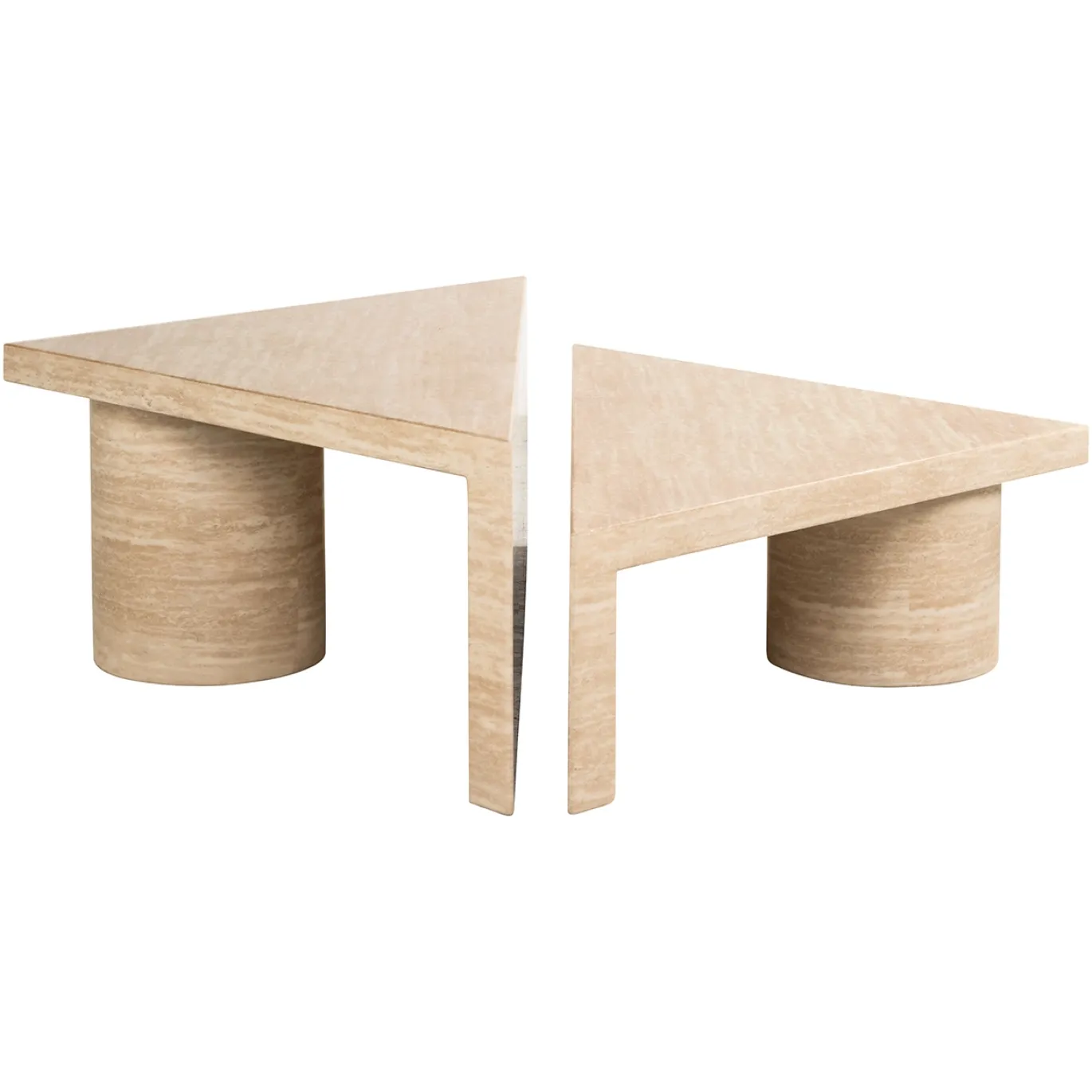 Richmond Salontafel Fictus Faux Travertin Beige Set van 2