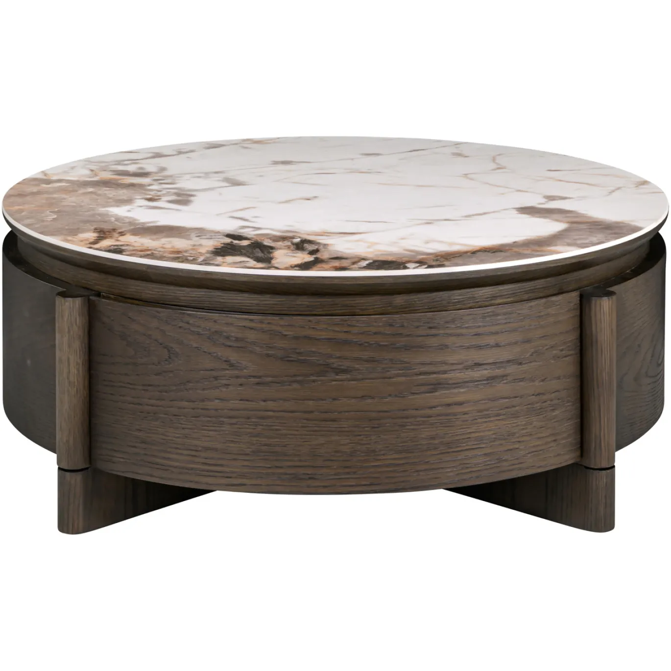 Richmond Salontafel Langford Bruin 1 Lade Ø90cm