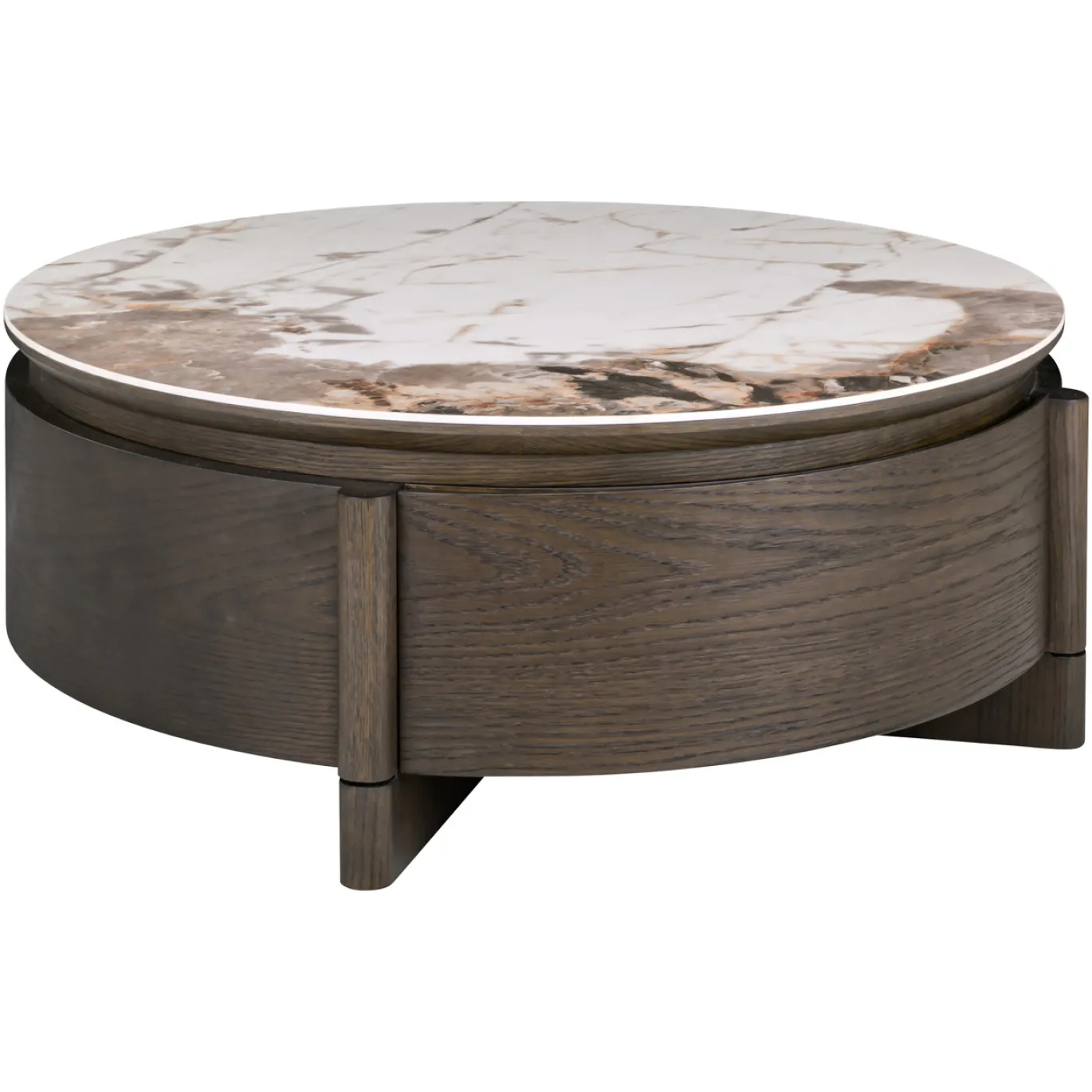 Richmond Salontafel Langford Bruin 1 Lade Ø90cm