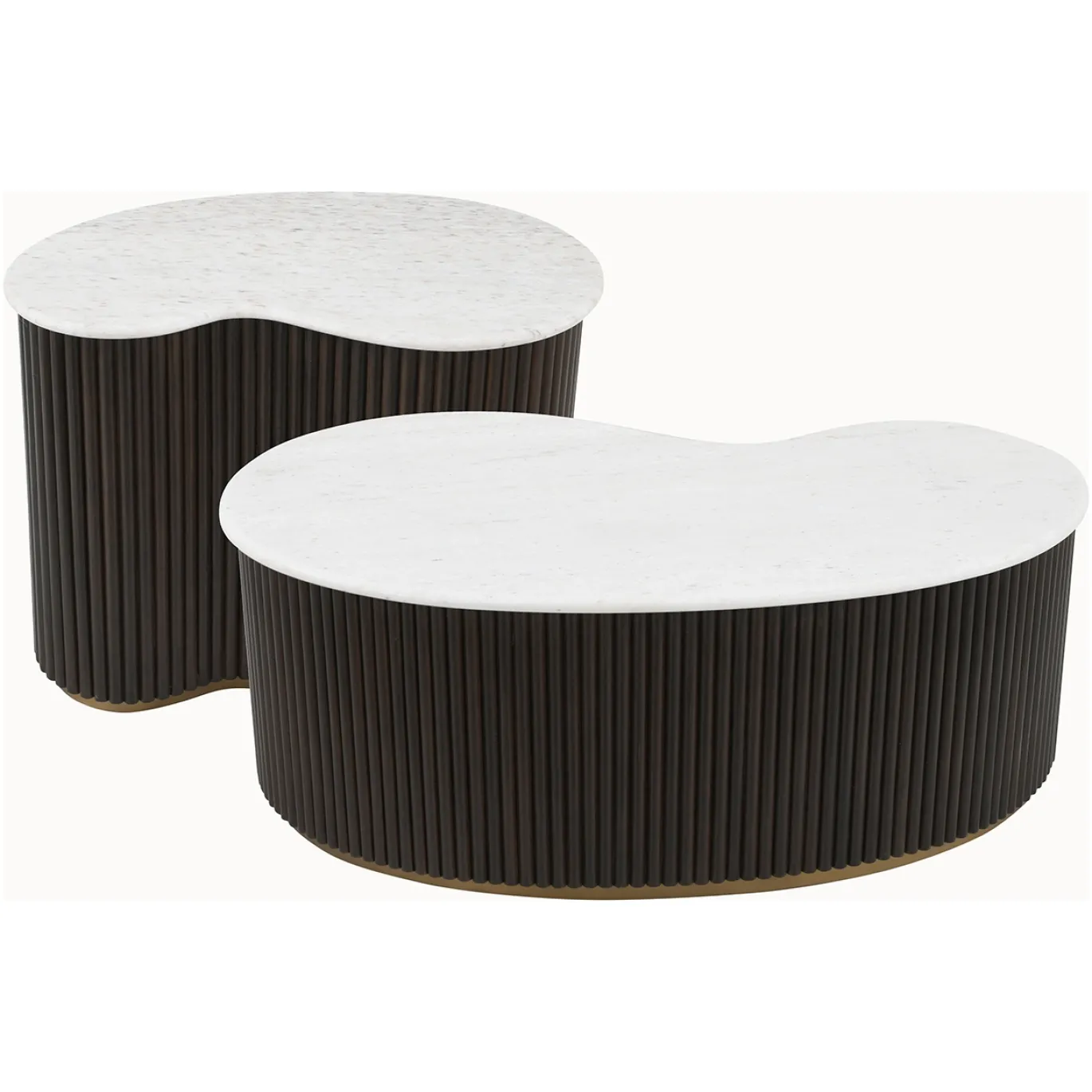 Richmond Salontafel Mayfield Marmer Wit/Bruin Set van 2