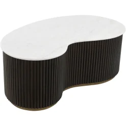 Richmond Salontafel Mayfield Marmer Wit/Bruin Set van 2