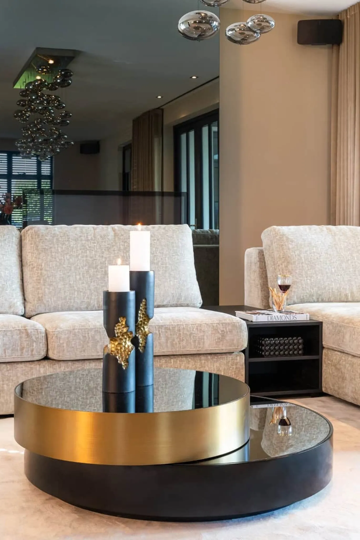 Richmond Salontafel Slice Zwart/Goud