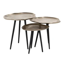Richmond Salontafel Volenta Set Van 3 Champagne Goud