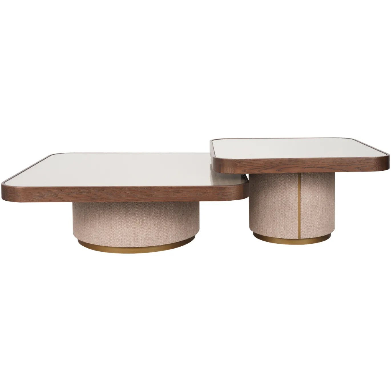 Richmond Salontafel Willox Beige Glas Set Van 2