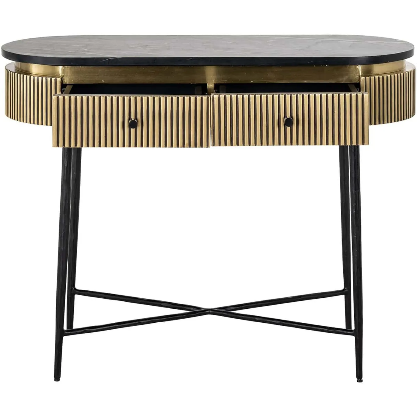Richmond Sidetable Ironville Marmer Goud 100cm