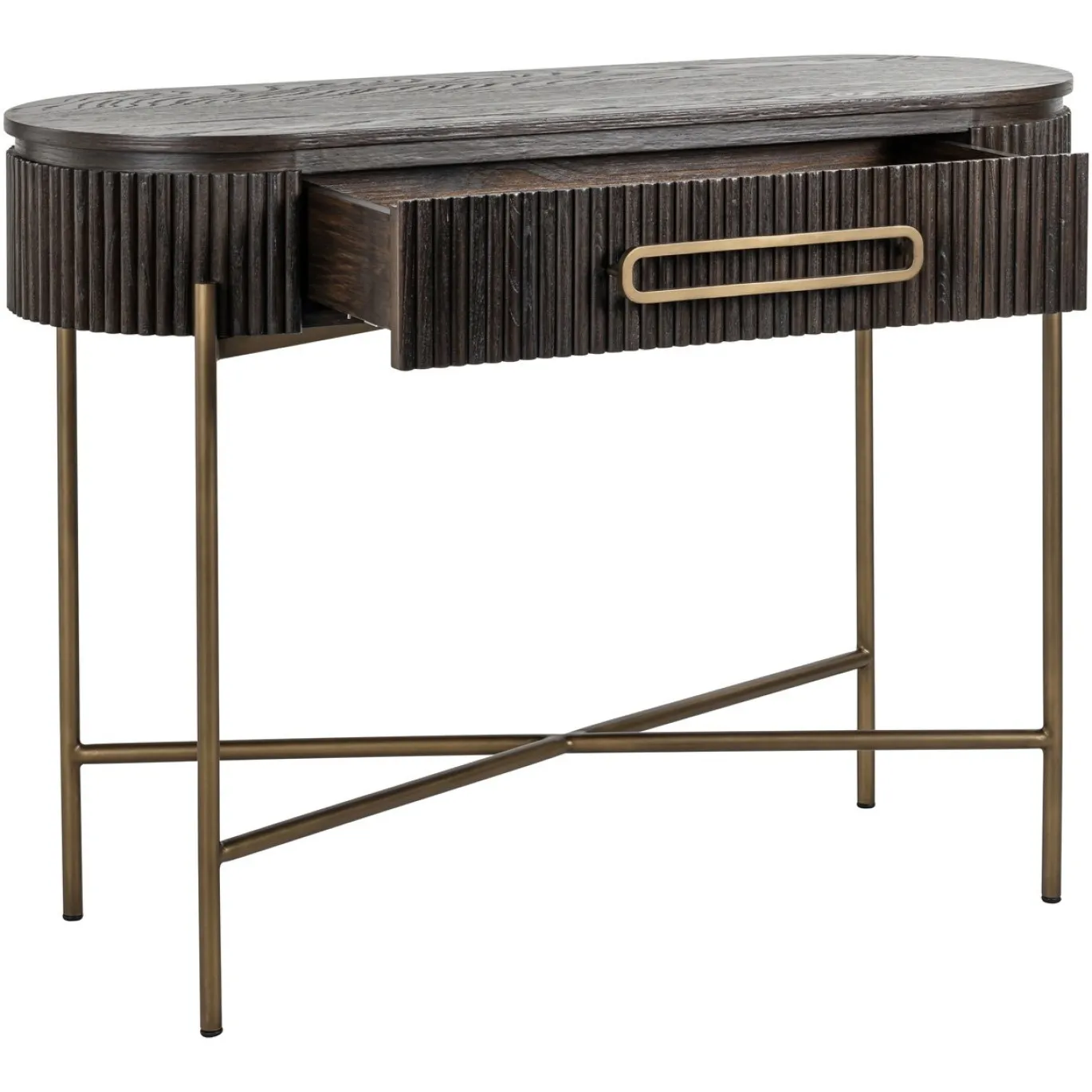 Richmond Sidetable Luxor Eiken Fineer Bruin 1-Lade 110cm
