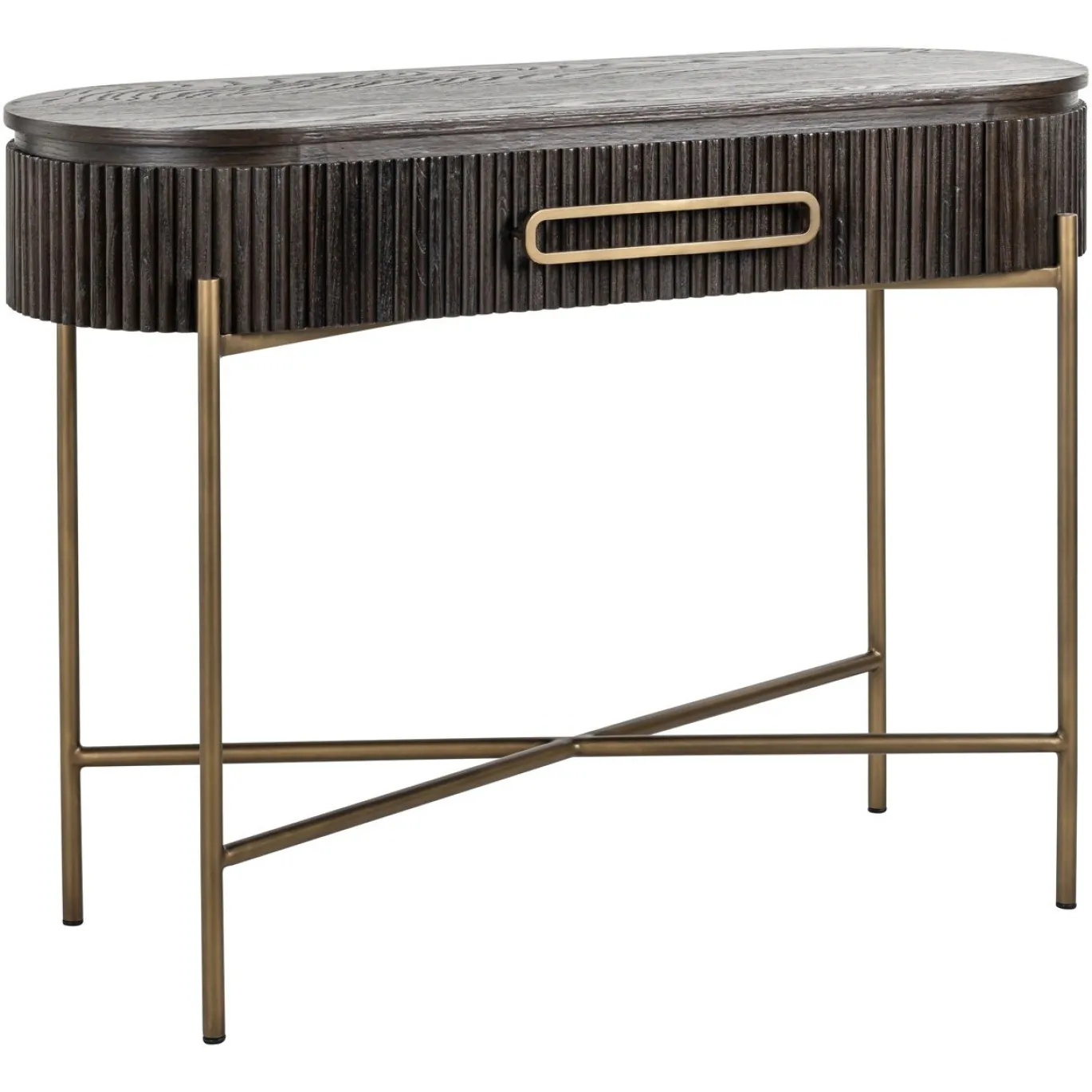 Richmond Sidetable Luxor Eiken Fineer Bruin 1-Lade 110cm