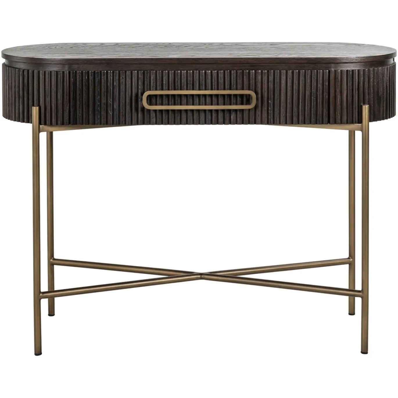 Richmond Sidetable Luxor Eiken Fineer Bruin 1-Lade 110cm