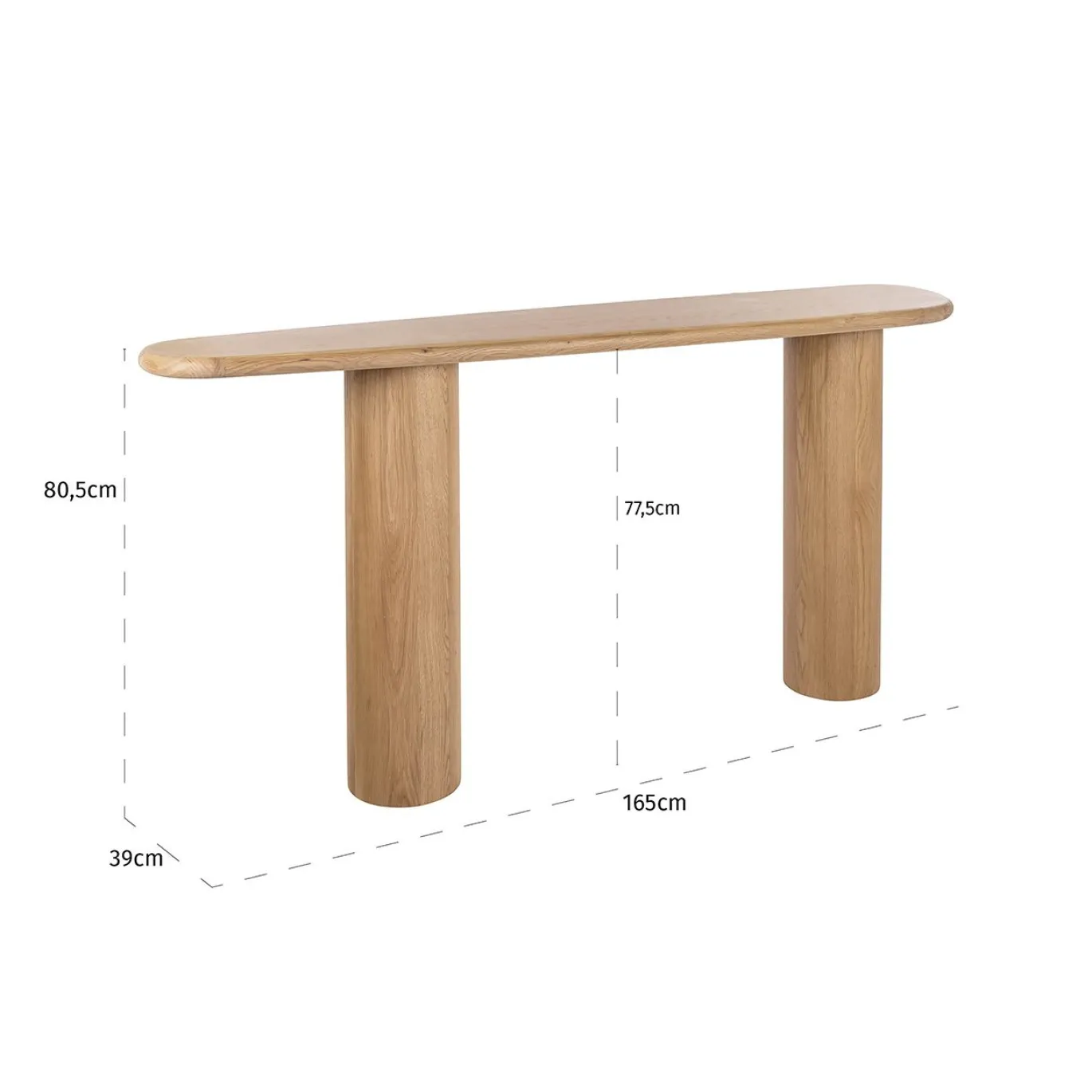 Richmond Sidetable Oakley Eiken Naturel 165cm