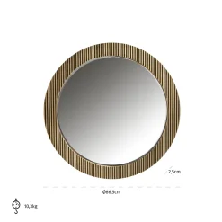 Richmond Spiegel Ironville Goud Ø86cm