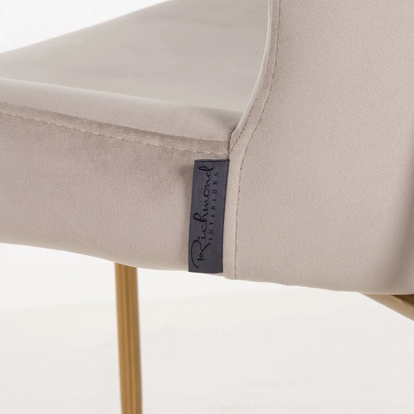 Richmond Stoel Odessa Khaki Brushed Goud Set van 2
