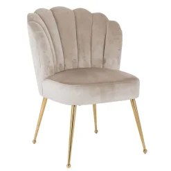 Richmond Stoel Pippa Velvet Khaki Gouden Poot