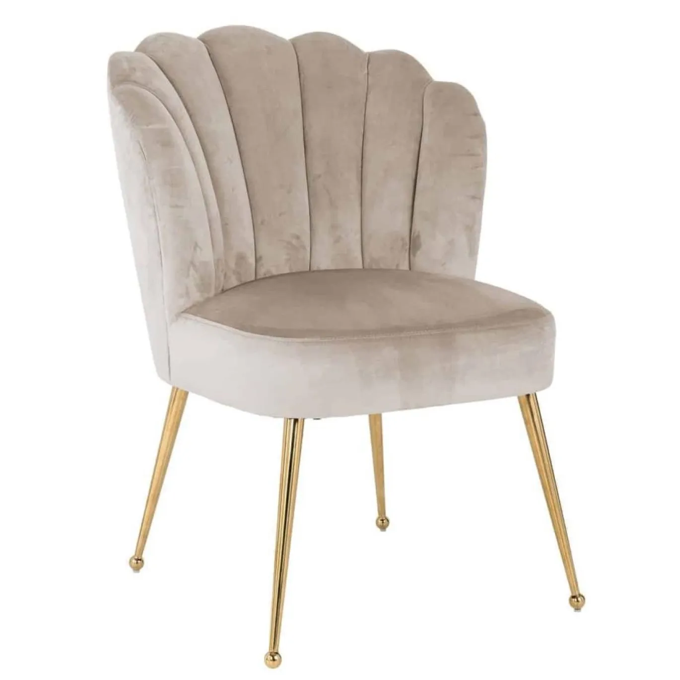 Richmond Stoel Pippa Velvet Khaki Gouden Poot