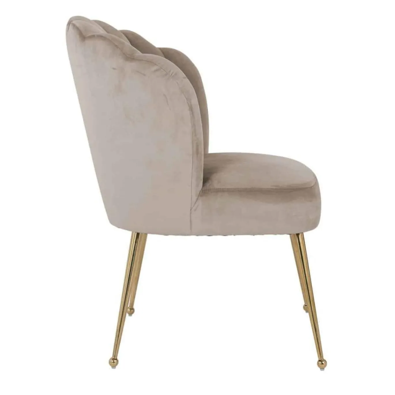 Richmond Stoel Pippa Velvet Khaki Gouden Poot